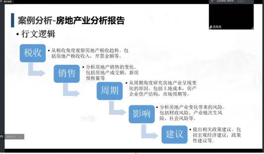 江苏省税务局税收经济分析处处长沈向民博士应邀为我